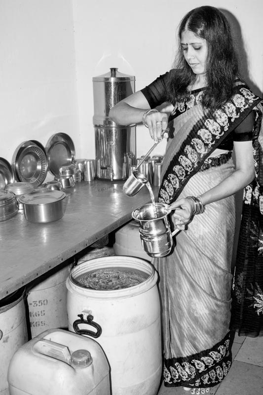 Urban Drinking Water Challenges - Serving drinking water from the stored weekly ration in a planned colony in Secunderabad, Telangana